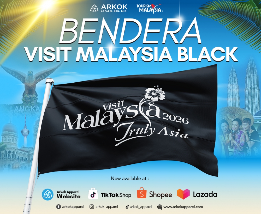 Bendera Visit Malaysia Black | Best Quality