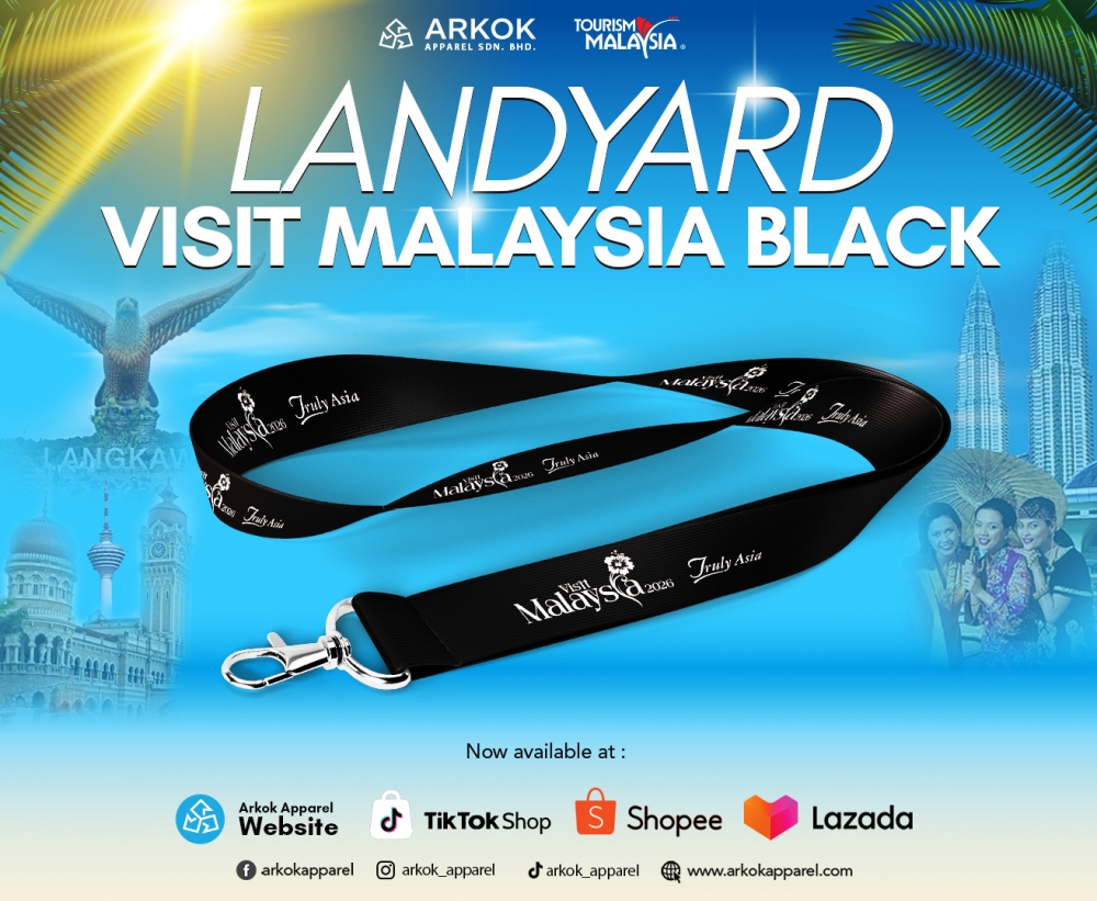 [High Quality] Lanyard Visit Malaysia Black